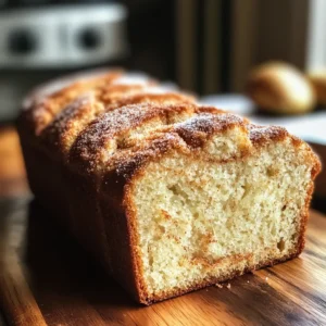 Close-up slice of Cinnamon Sugar Donut Sweet Bread showing fluffy texture and sugar coating