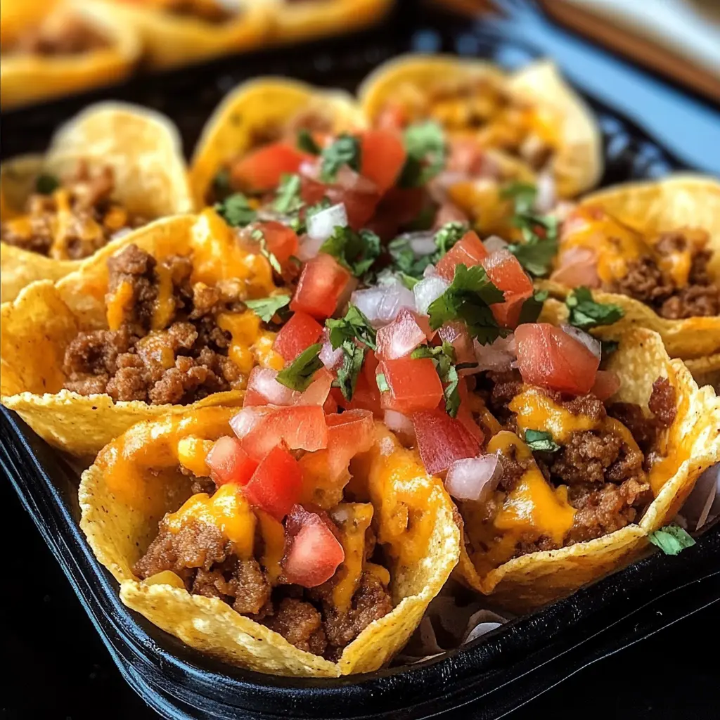 Golden-brown Taco Ranch Bites filled with seasoned beef, melted cheese, and ranch, served with salsa and sour cream on a plate.