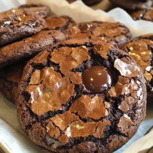 Soft and chewy Brownie Cookie, loaded with chocolate chunks.