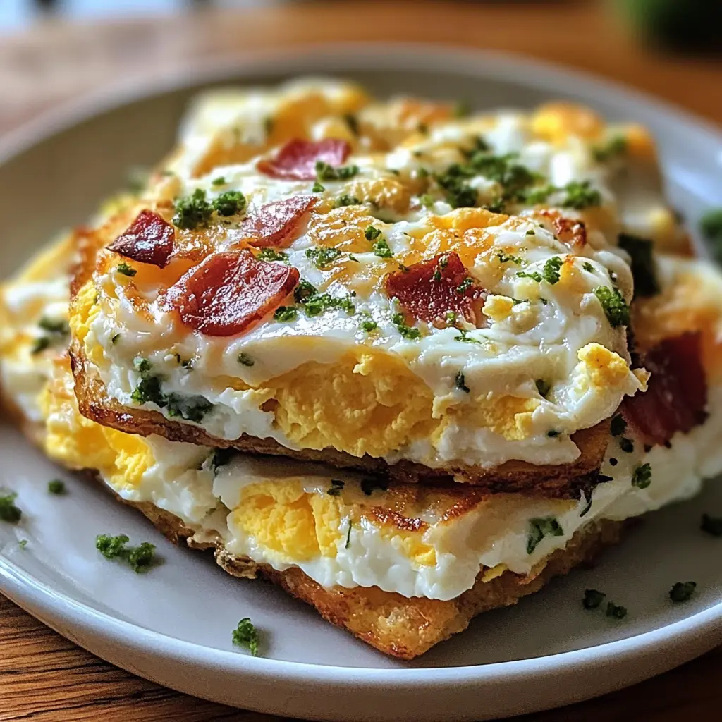Fluffy scrambled eggs with cottage cheese on a breakfast plate.