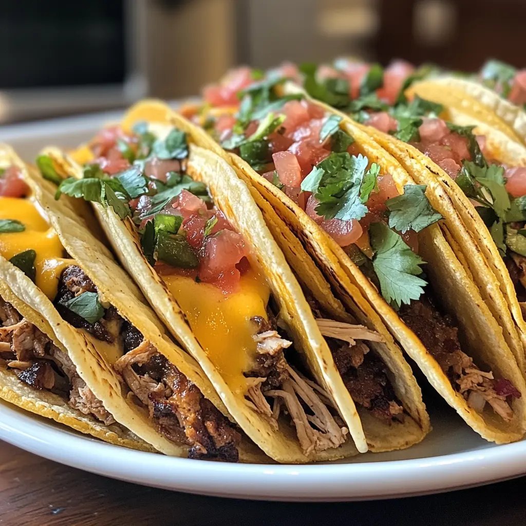 Easy Birria Tacos filled with tender beef, served with dipping consomme.
