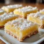 Close-up of Pineapple Bliss Bars dusted with powdered sugar and stacked neatly.