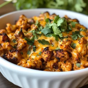Queso Casserole with ground beef, queso sauce, and tortilla chips on the side.