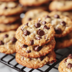 Freshly baked Rice Krispie Chocolate Chip Cookies with gooey chocolate chips.
