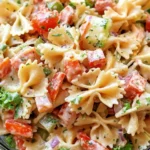 Bol de Salade de Pâtes froide avec tomates cerises et olives