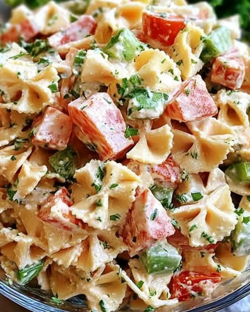 Salade de Pâtes aux légumes croquants et herbes fraîches