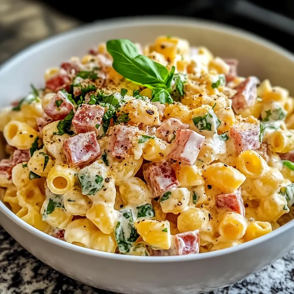 Salade de Pâtes au Ranch avec légumes croquants et fromage