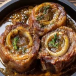 Zoom sur un risotto aux champignons servi chaud.